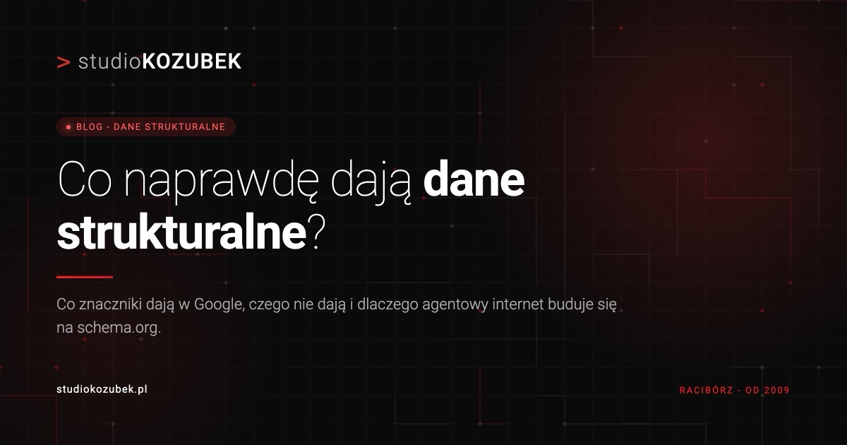 Dane strukturalne schema.org - jak czytają je Google i AI