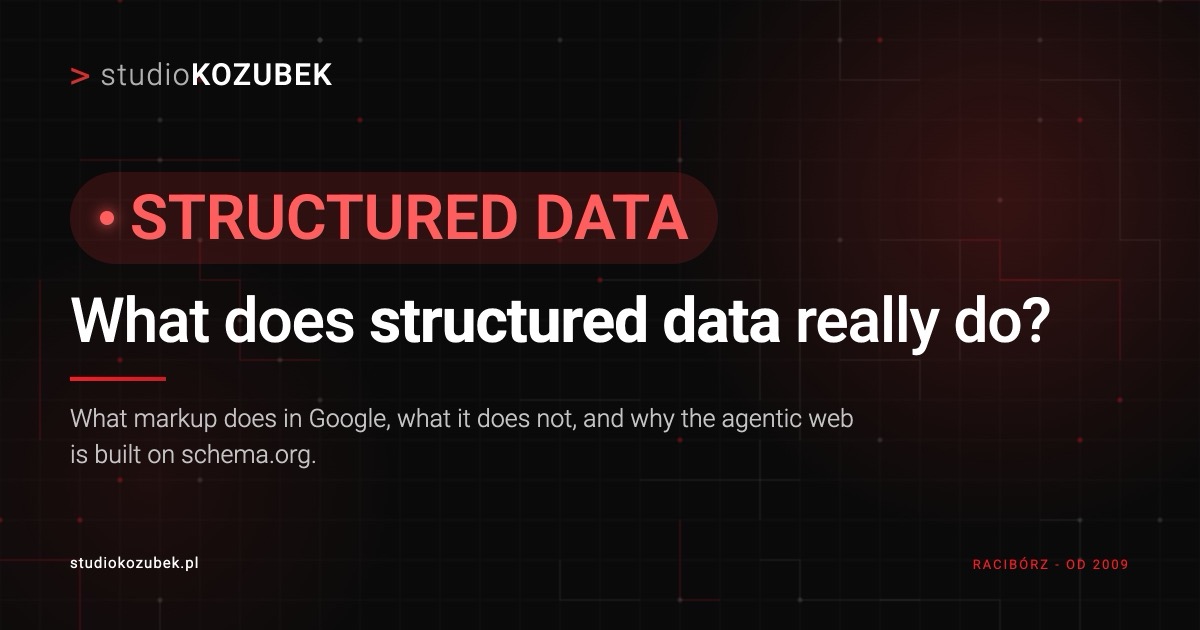 Structured data schema.org - the site's layer of facts for Google and AI