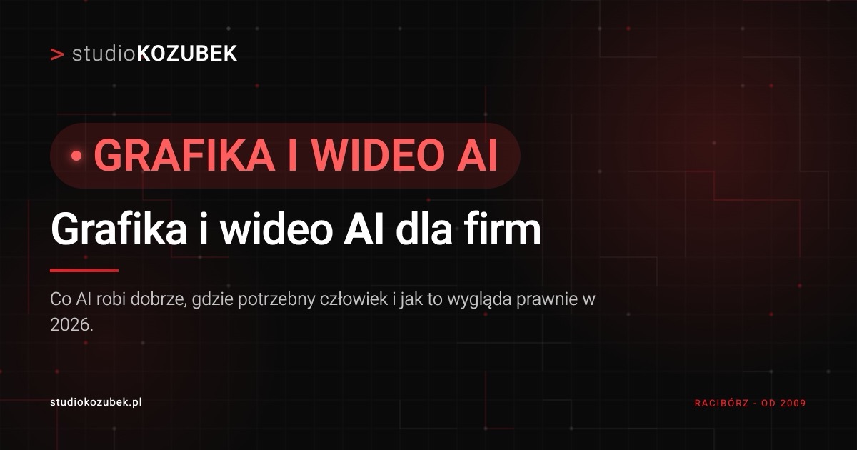Grafika i wideo AI dla firm - gdzie AI robi robotę